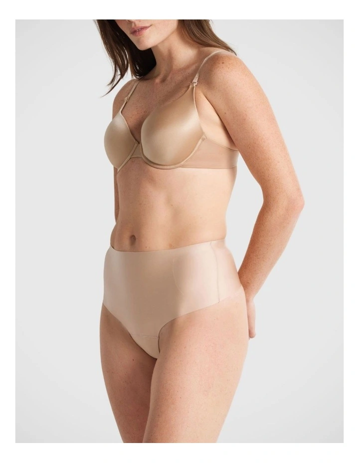 No VPL Waisted Thong in Beige image 2
