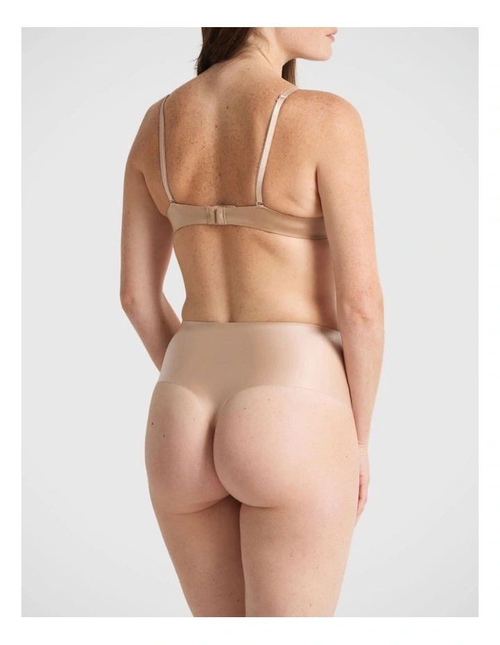 No VPL Waisted Thong in Beige image 3