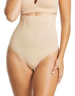 It's A Cinch Hi Waisted G-String in Rose Dust