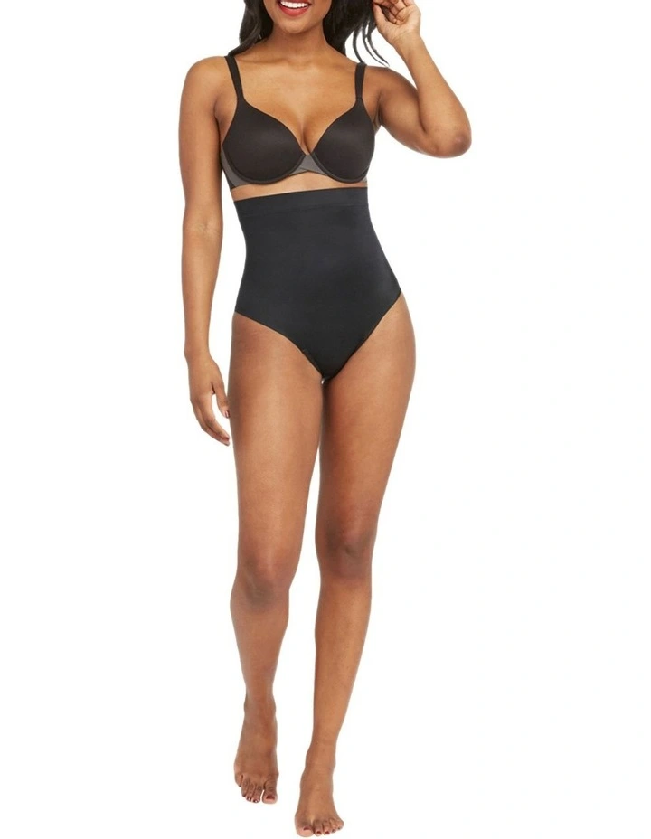 SPANXshape Suit Your Fancy High-Waist Thong in Black image 3