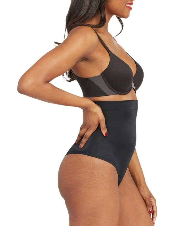 SPANXshape Suit Your Fancy High-Waist Thong in Black image 4