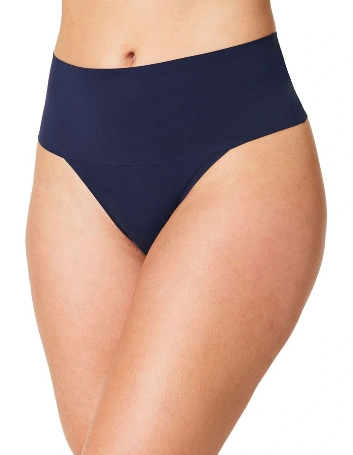 Super Smooth Undie-tectable Thong in Blue image 3