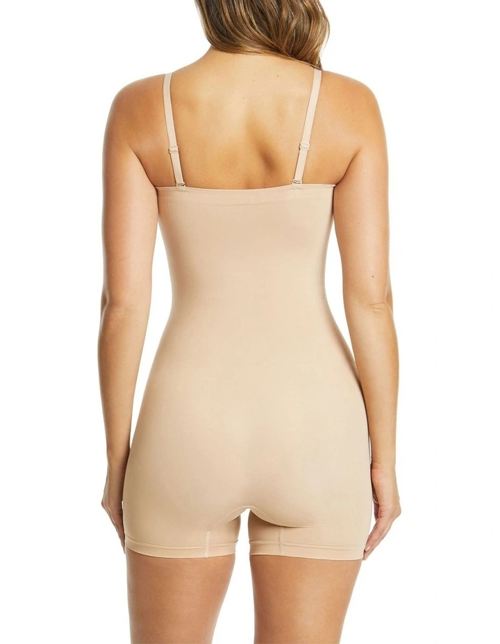 Powerlite Bandeau Bodysuit in Rose Beige image 2