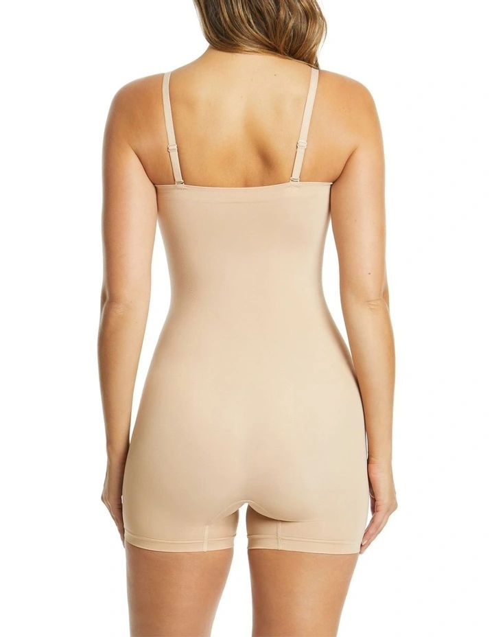 Powerlite Bandeau Bodysuit in Rose Beige image 2