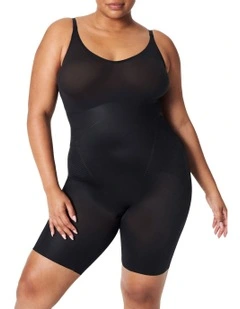 Thinstincts 2.0 Mid Thigh Bodysuit in Black