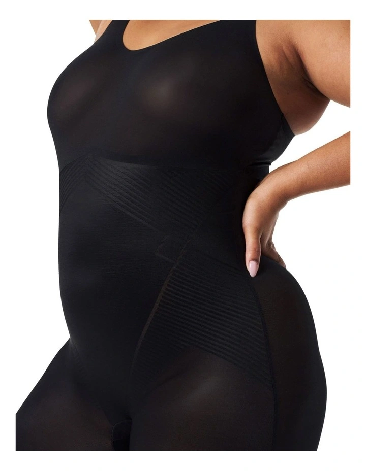 Thinstincts 2.0 Mid Thigh Bodysuit in Black image 3
