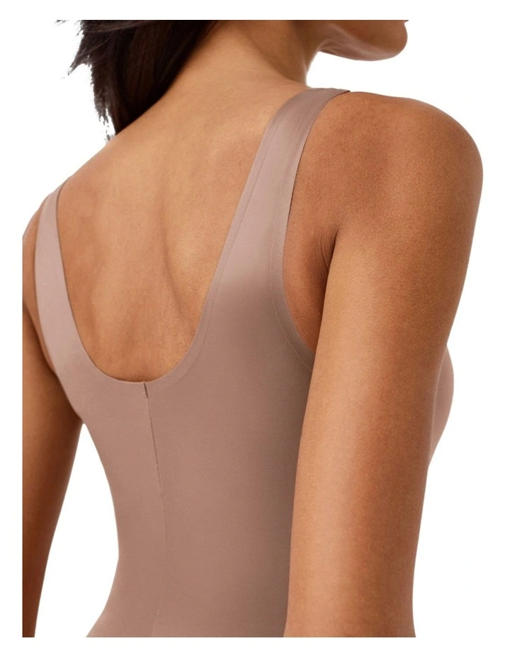Shape Invisible Tank Brief Bodysuit in Beige image 3
