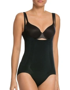 Oncore Open Bust Bodysuit in Black