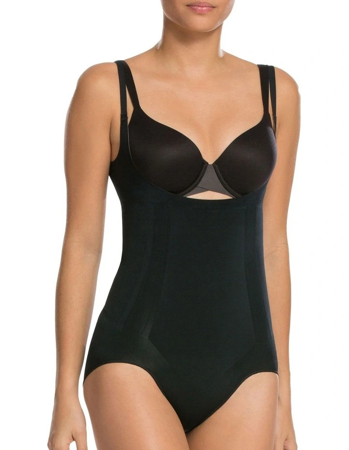 Oncore Open Bust Bodysuit in Black image 1