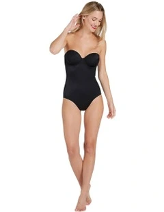 Shape Suit Your Fancy Strapless Cupped Brief Bodysuit in Black
