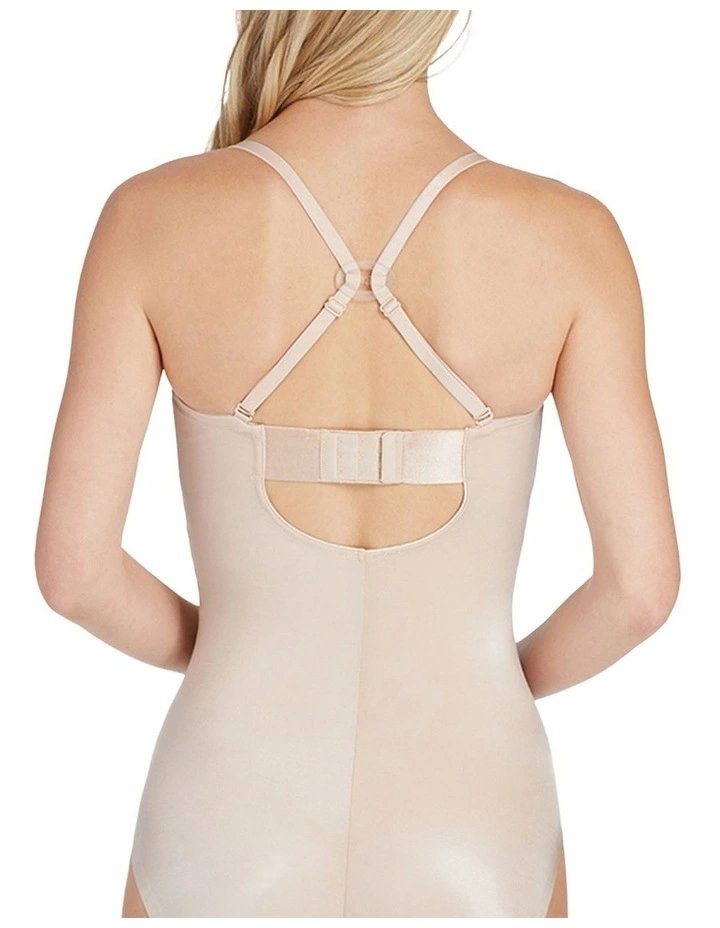 Shape Suit Your Fancy Strapless Cupped Brief Bodysuit in Beige image 2