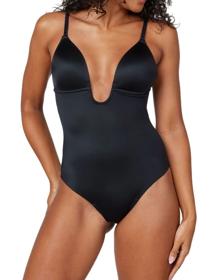 ShapeSuit Your Fancy Plunge Low-Back Thong Bodysuit image 1