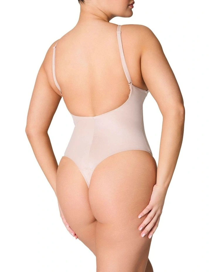ShapeSuit Your Fancy Plunge Low-Back Thong Bodysuit image 2