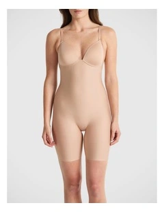 Body Define Backless Jumpsuit in Warm Taupe