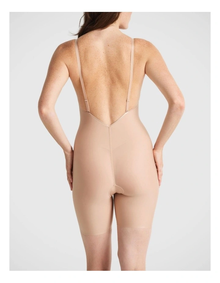 Body Define Backless Jumpsuit in Warm Taupe image 3