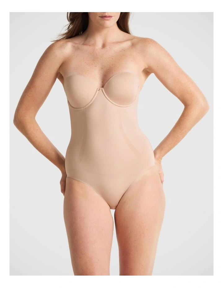 Body Define Strapless Bodysuit in Warm Taupe image 1