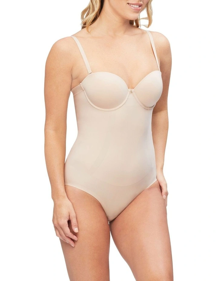 Body Define Strapless Bodysuit in Warm Taupe image 2