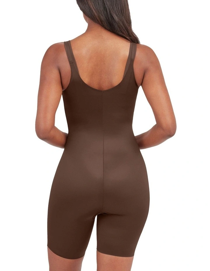 Shape™ Invisible Open-bust Mid-thigh Bodysuit in Brown image 2