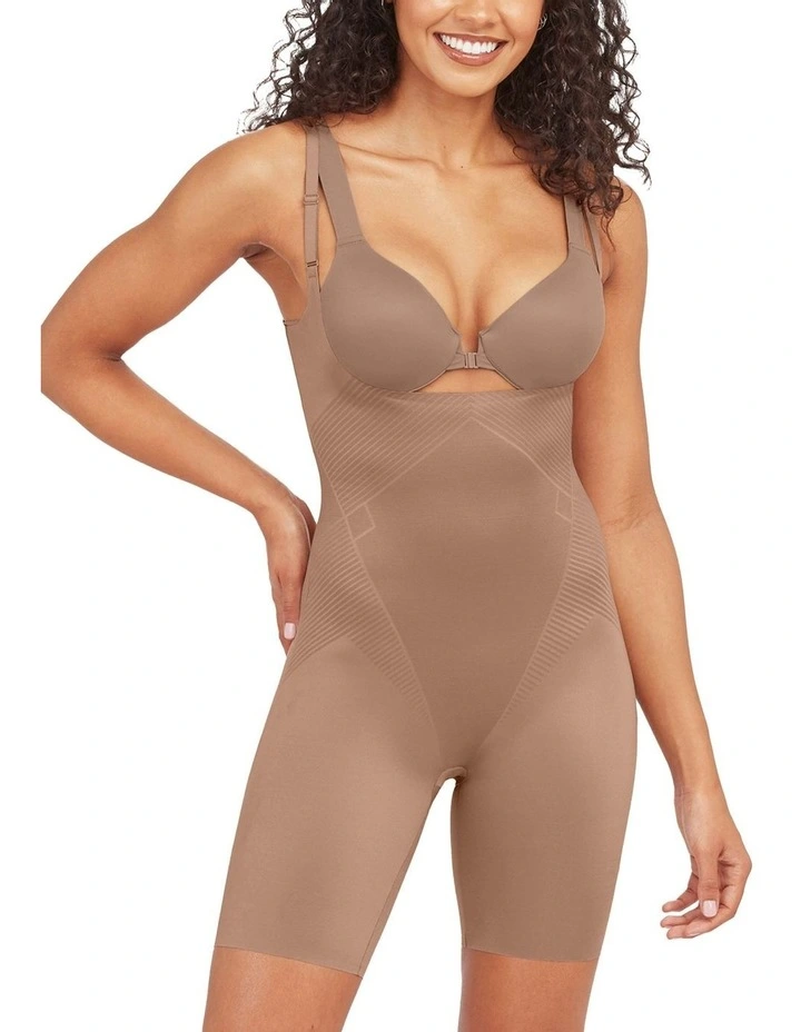 Shape Invisible Open-Bust Mid-Thigh Bodysuit image 4