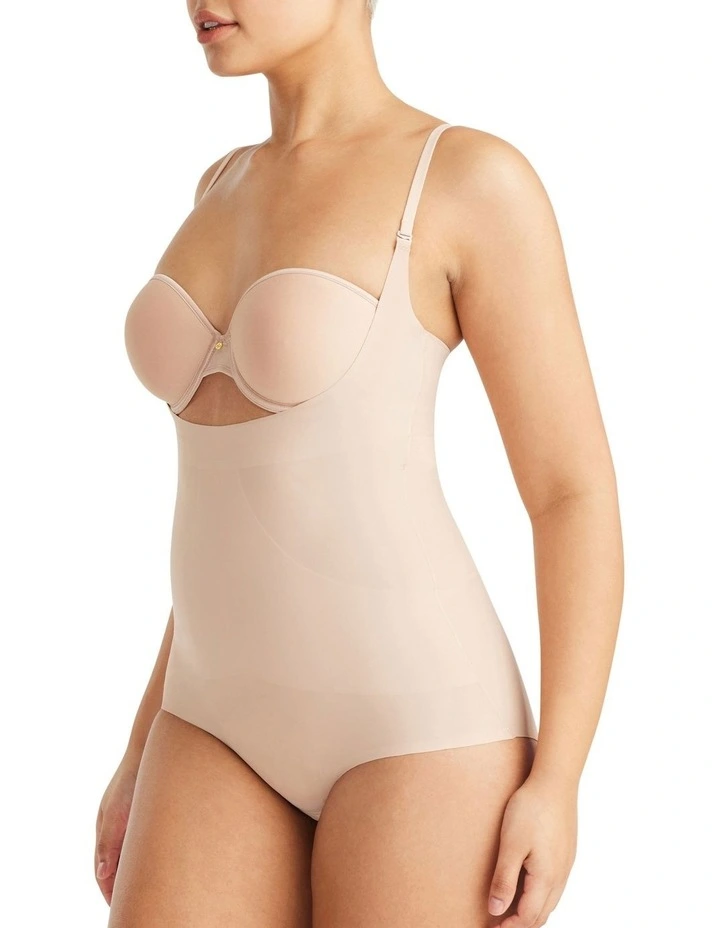 Revive Smooth Underbust Bodysuit in Taupe image 2