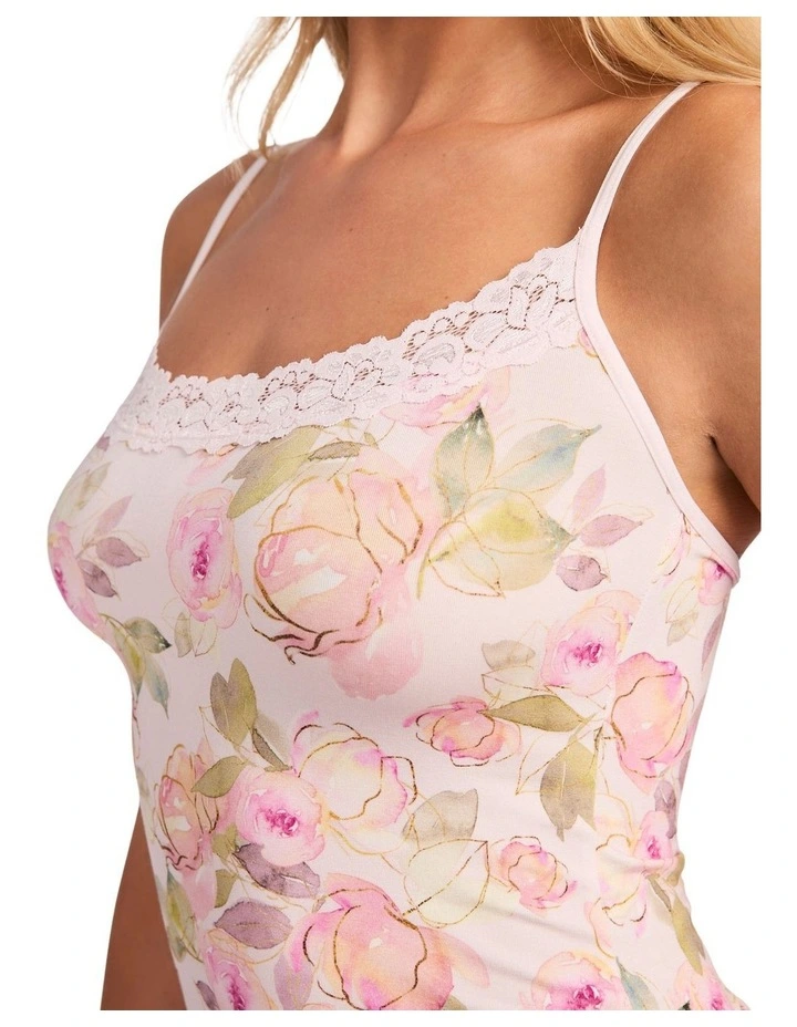 Parisienne Bamboo Camisole in Bouquet Rose Print image 3