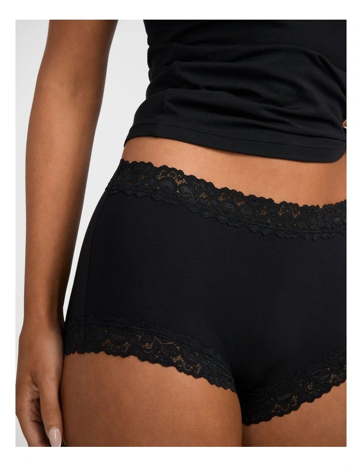 Parisienne Cotton Full Brief in Black image 3