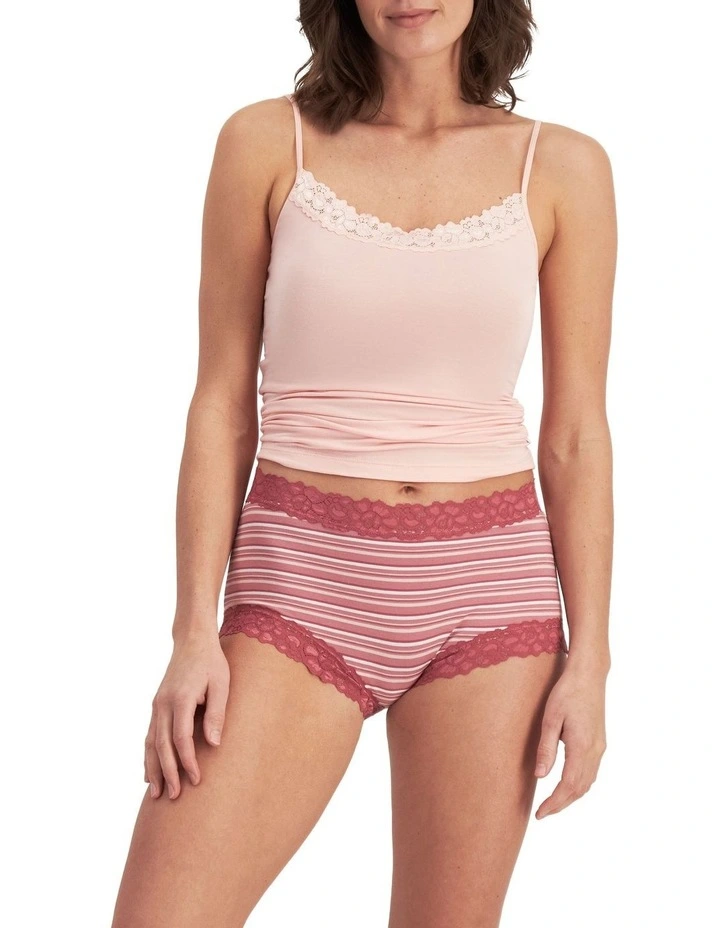 Parisienne Cotton Full Brief 2 Pack in Pink image 1