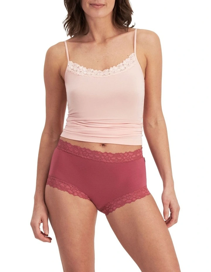 Parisienne Cotton Full Brief 2 Pack in Pink image 4
