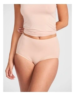 No Ride Up Micro Full Brief in Beige