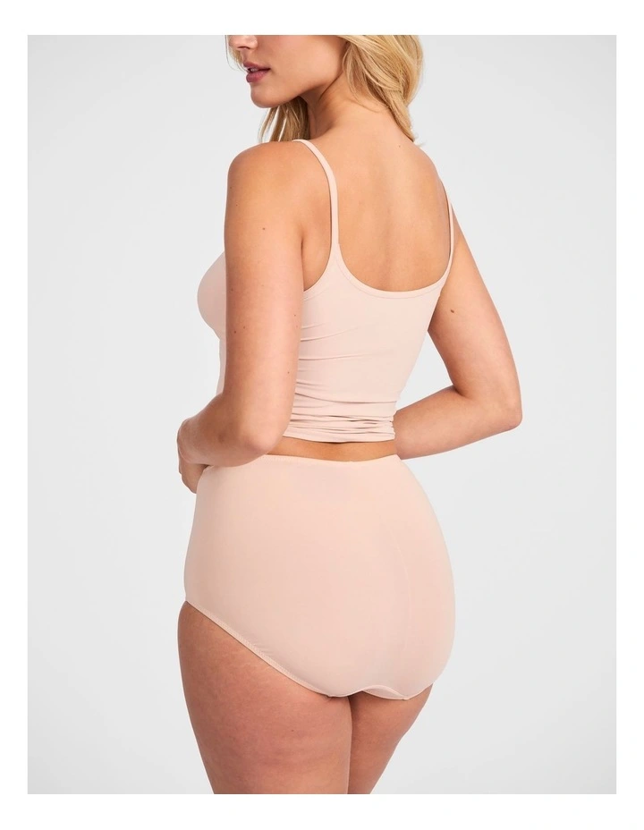 No Ride Up Micro Full Brief in Beige image 2