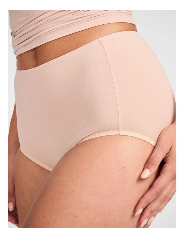 No Ride Up Micro Full Brief in Beige image 3