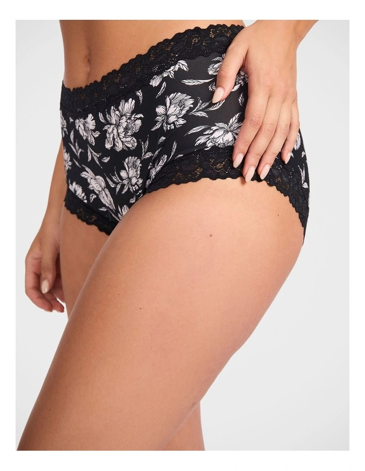 Parisienne Classic Print Full Brief in Black image 3
