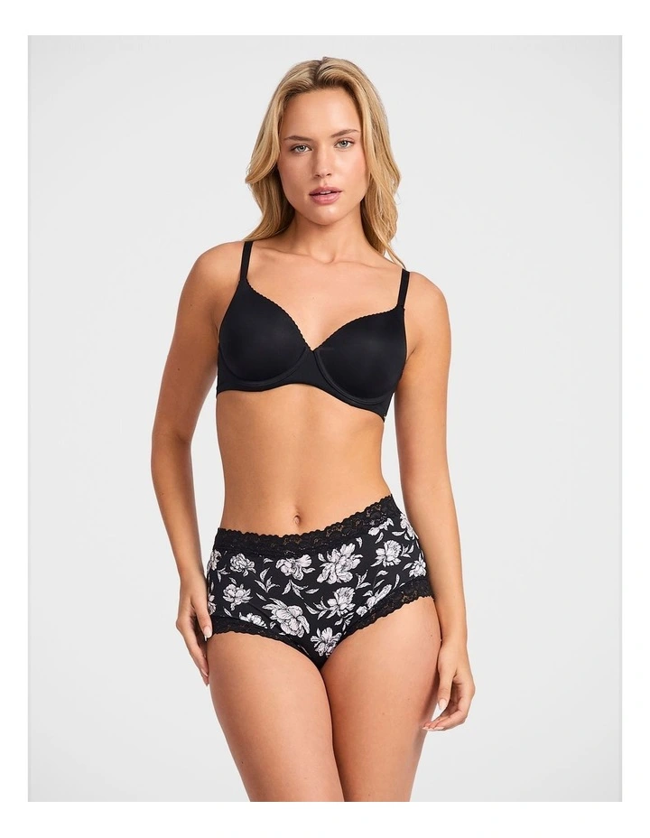 Parisienne Classic Print Full Brief in Black image 4