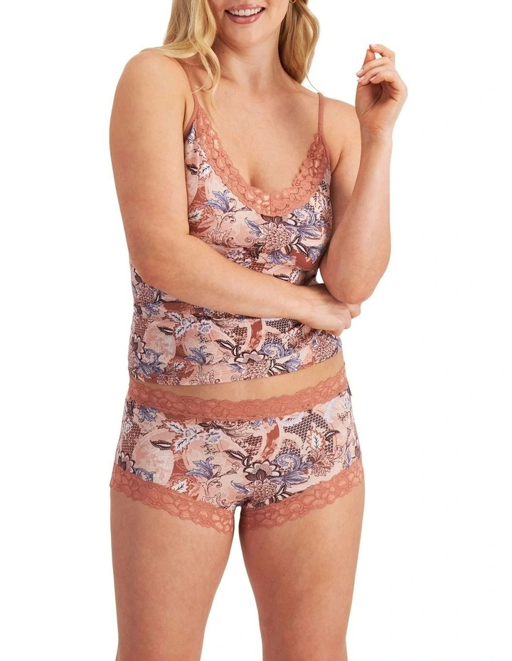 Parisienne Cotton Full Brief in Layered Florets image 1