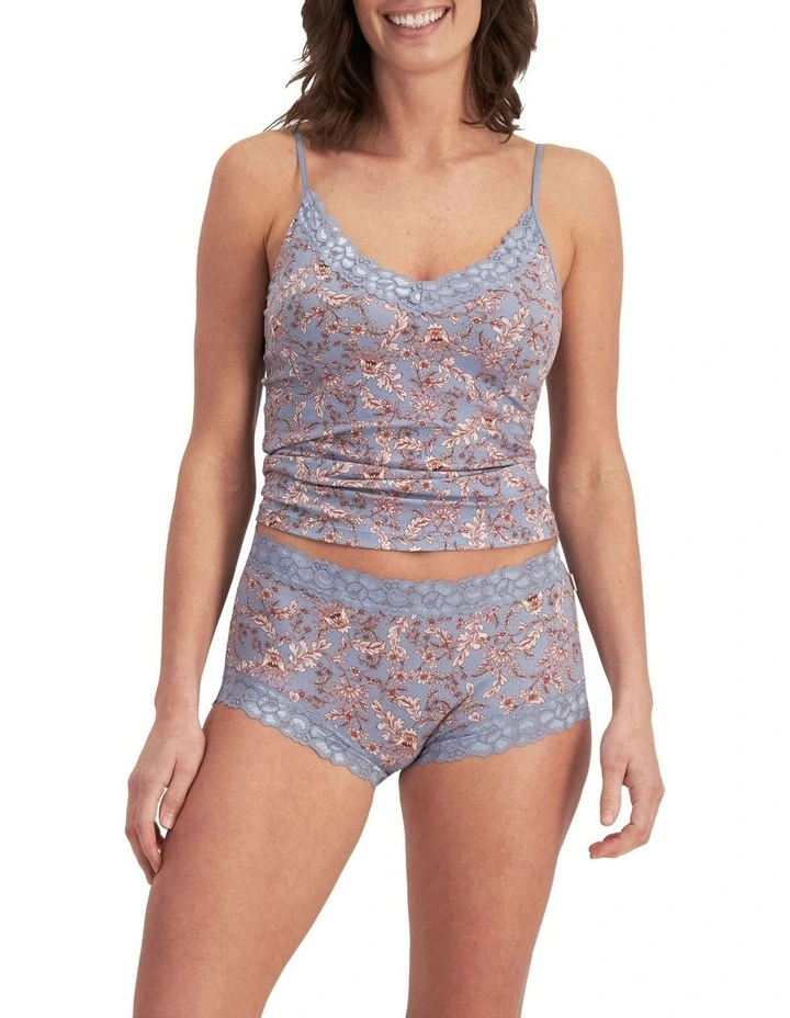 Parisienne Cotton Full Brief in Blue image 1