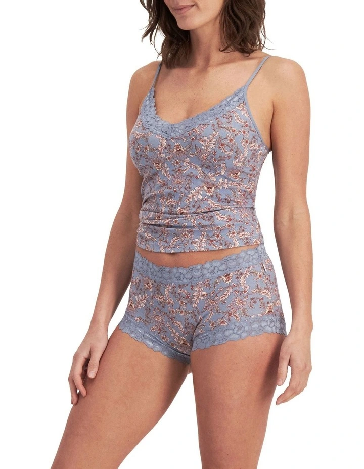 Parisienne Cotton Full Brief in Blue image 3