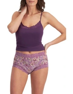 Parisienne Cotton Full Brief in Purple