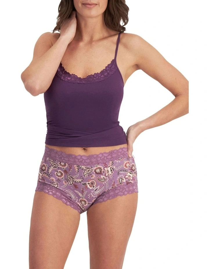 Parisienne Cotton Full Brief in Purple image 1