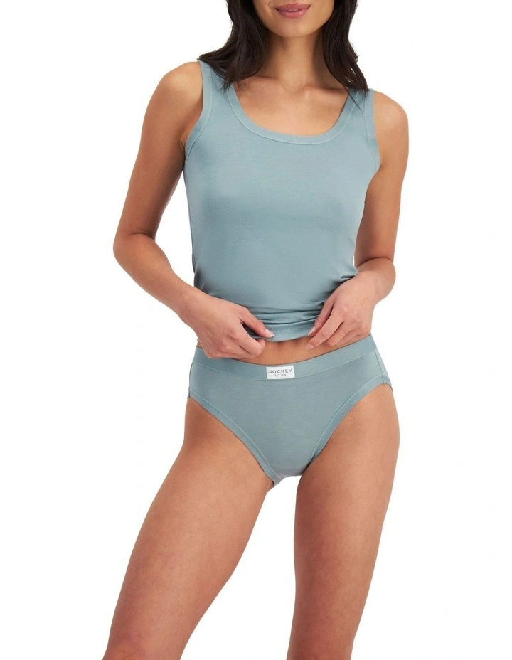 Comfort Classic Bamboo Hi Cut 2 Pack in Grey image 1