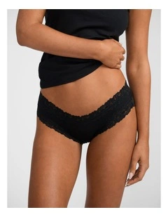 Parisienne Cotton Bikini Brief in Black