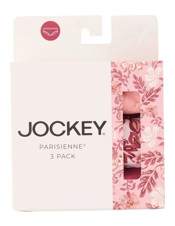 Parisienne Cotton Bikini 3 Pack in Multi image 3