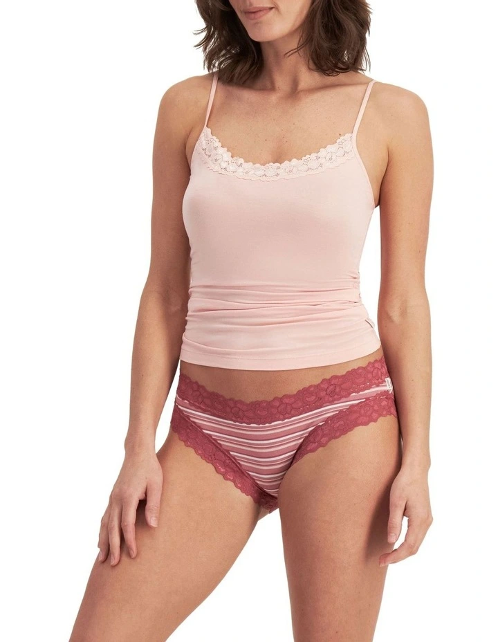 Parisienne Cotton Bikini 2 Pack in Sorrento Stripe image 2