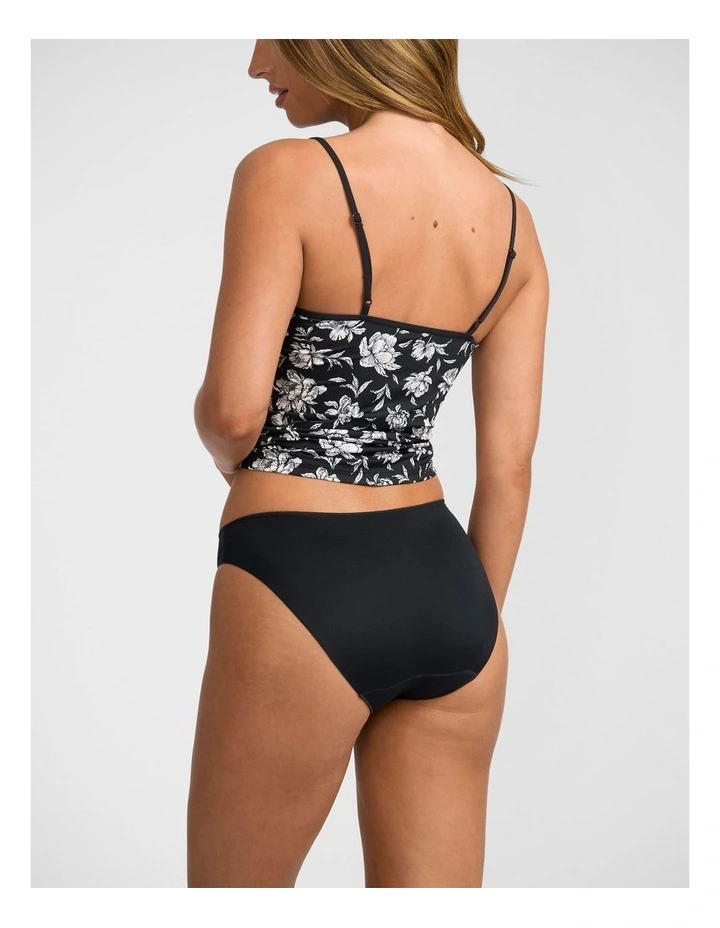 Next Generation No Panty Line Basics Bikini Brief in Black image 2