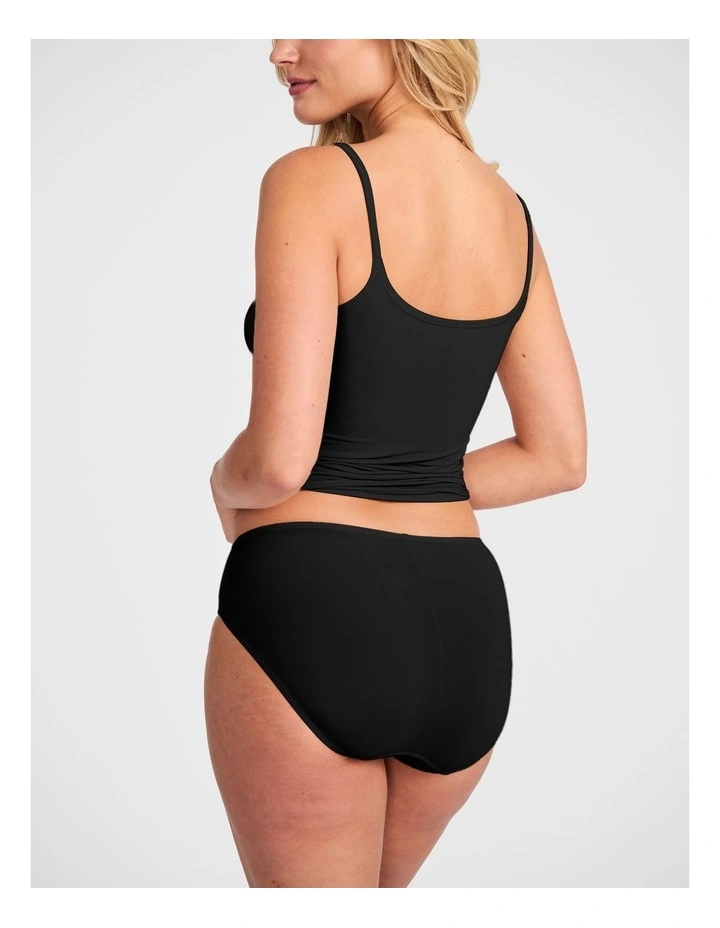 No Ride Up Micro High Cut Brief in Black image 2