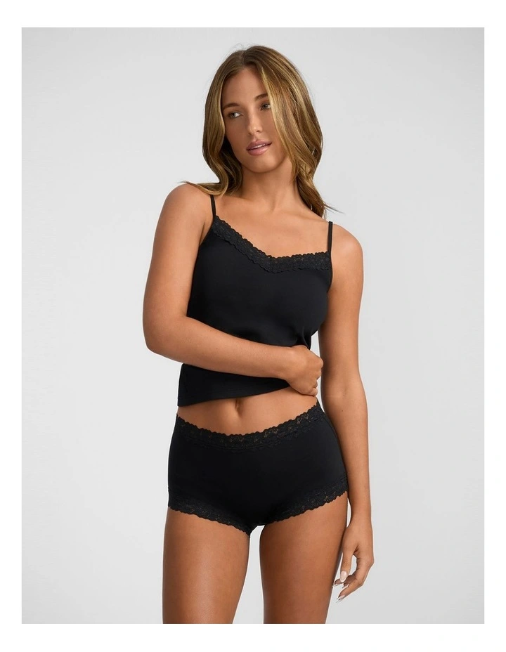 Parisienne Cotton Boyleg Brief in Black image 4