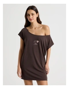 Soft Days Jersey T-Shirt Nightie in Love Logo