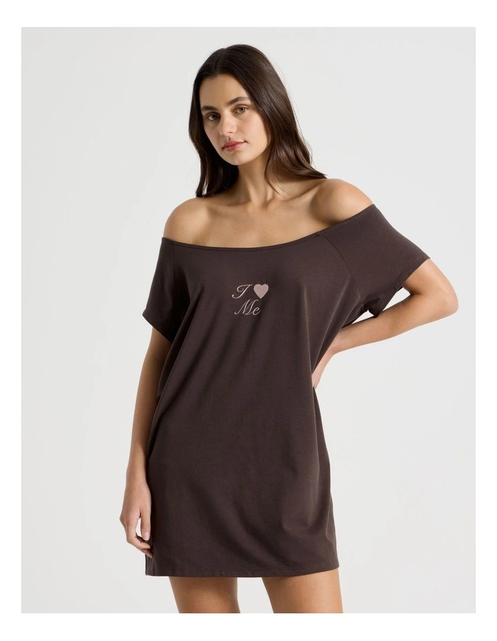 Soft Days Jersey T-Shirt Nightie in Love Logo image 3