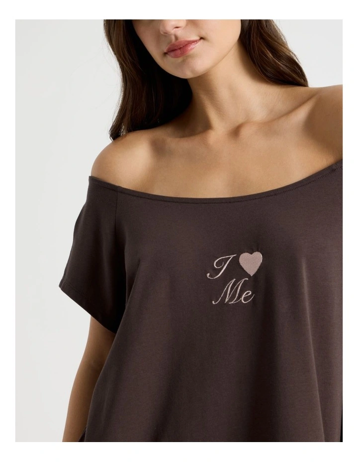Soft Days Jersey T-Shirt Nightie in Love Logo image 4