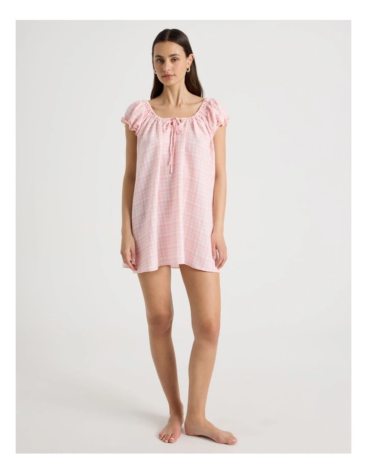 Baby Doll Chemise in Baby Pink Gingham image 2