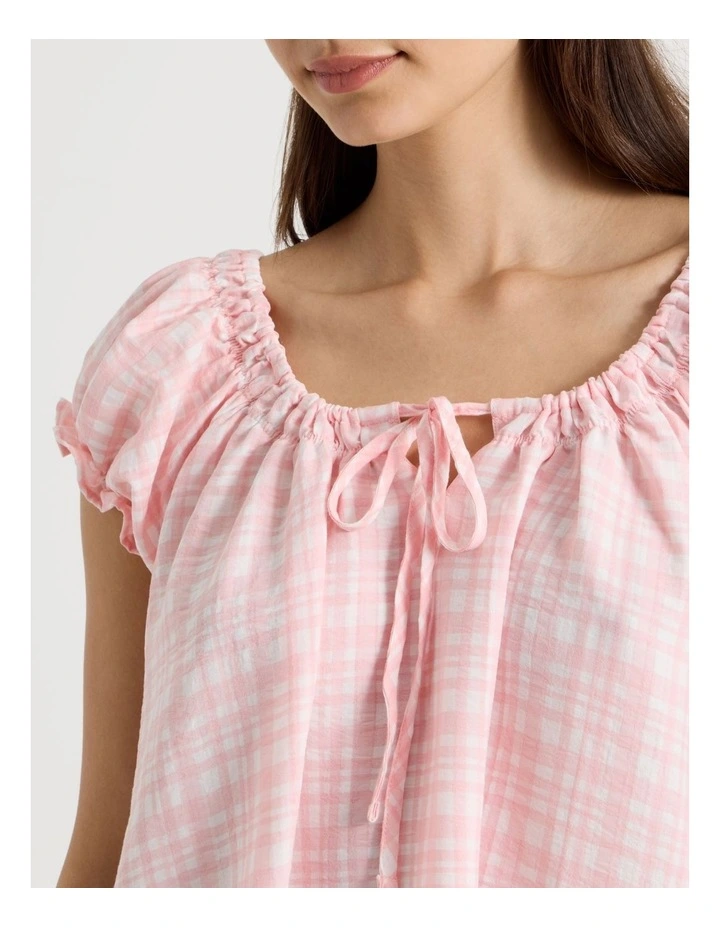 Baby Doll Chemise in Baby Pink Gingham image 3